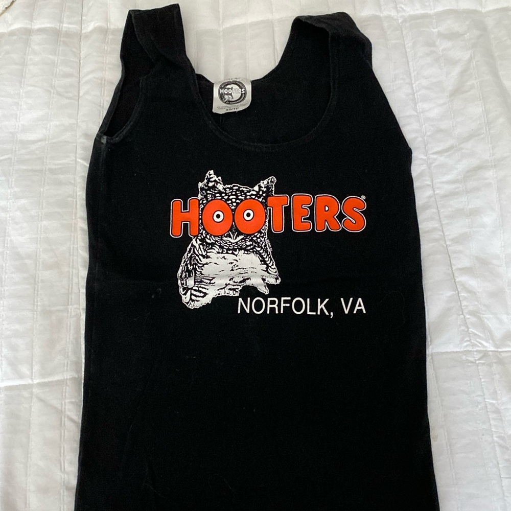 Black Hooters Girl Uniform Shirt. XS Norfolk, VA